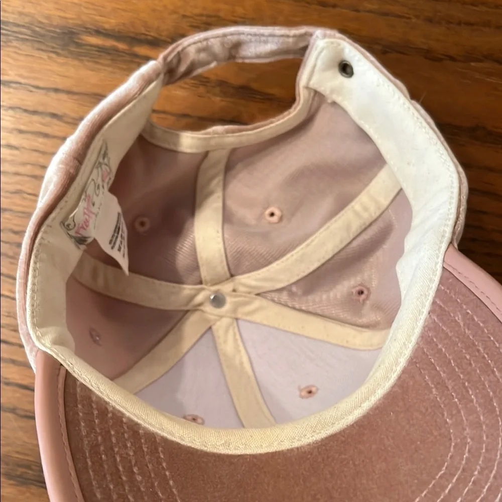 Free People Pink Velvet Women's Cap Adjustable Buckle